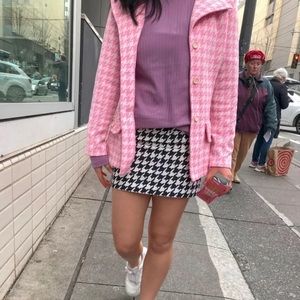 Pink Checkered Blazer